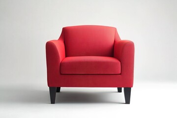 Fototapeta premium modern stylish bright red armchair isolated on white background