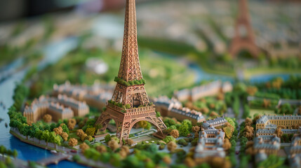 a model of Eiffel Tower 