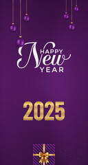 Happy New Year 2025 Card. Story