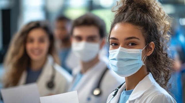 Young Adults Promoting World COPD Day Engaging Community Health Awareness in a Bright, Friendly Setting - Powered by Adobe