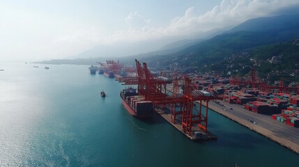 Global trade relations within BRICS, containers at ports of member countries