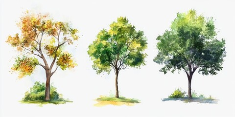 Obraz premium Watercolor Trees