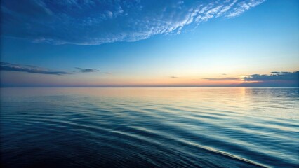 Serene sunset over calm ocean waters