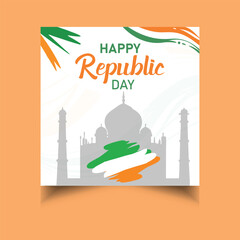 Happy Republic Day social media post template 