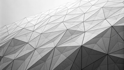 Geometric patterns of a modern architectural facade