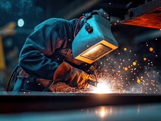 Welder welding job highlights, showcasing skills and equipment