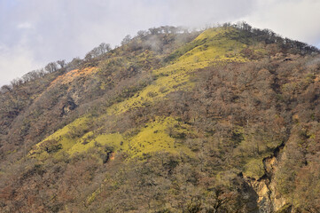 Fototapeta premium 丹沢山地の丹沢山より 晴れ行く不動ノ峰 