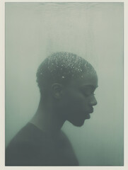 Surreal Contemporary Modern Grainy Poster Art in Vintage Look