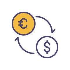 Currency Exchange icons set vector stock illustration