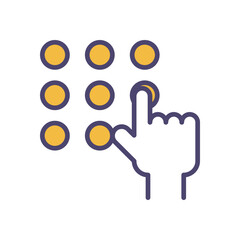 Pin Pasword icons set vector stock illustration