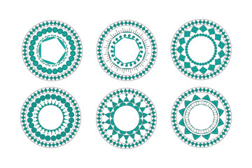 Ornamental luxury mandala pattern set design