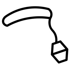 Farm Gardening Sickle Line Icon