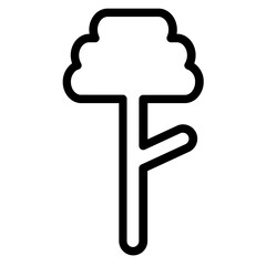Leaf Plant Tree Line Icon
