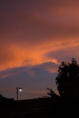 orange and blue reflection of the afternoon sky