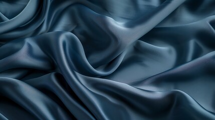Obraz premium A close up of a soft, blue, silky fabric.
