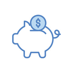 Piggybank icons set vector stock illustration