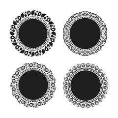 Ornamental luxury mandala pattern set design