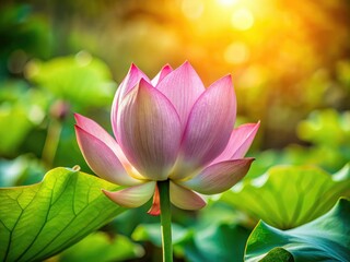 Obraz premium Elegant Lotus Flower Bud - Stunning Product Photography of Natural Beauty for Home Decor, Wellness, and Relaxation Spaces