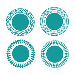 Ornamental luxury mandala pattern set design