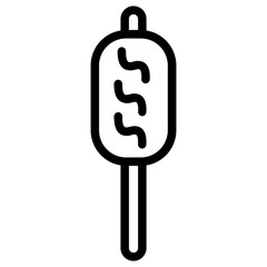 Ball Barbecue Food Line Icon