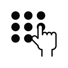 Pin Pasword icons set vector stock illustration