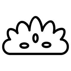 Dumplings Meal Street Line Icon