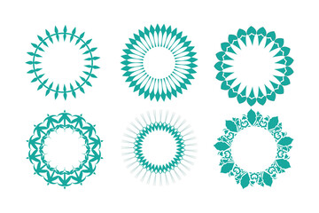 Ornamental luxury mandala pattern set design