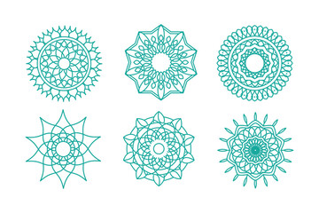 Ornamental luxury mandala pattern set design