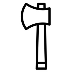 Fototapeta premium Axe Build Tool Line Icon