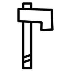Axe Labor Tool Line Icon