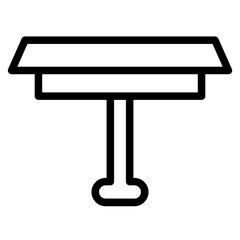 Bench Furniture Recycle Line Icon