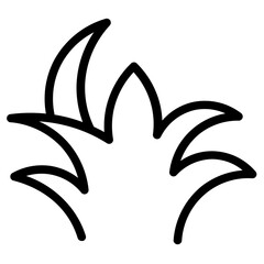Bush Flower Tropical Line Icon
