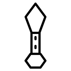 Fight Knife Martial Line Icon