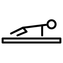 Action Activity Fitness Line Icon