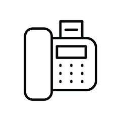 Fax Machine icons set vector stock illustration