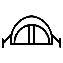 Outdoor Shelter Summer Line Icon