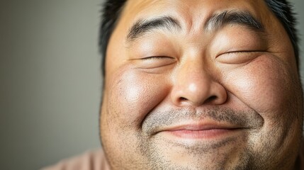 Obraz premium Man with closed eyes