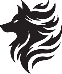 blaze wolf silhouette - vector image of blaze wolf - , wolf head silhouette 