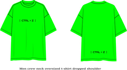 [ Ctrl  + Z ] Men crew neck oversized t-shirt dropped shoulder. 