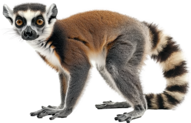 Lemur exploring its lush environment.