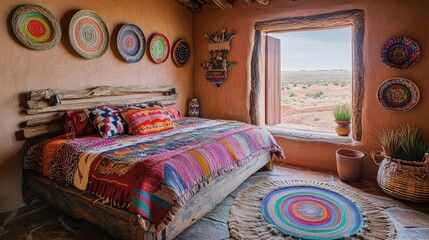 A cozy southwestern guest suite