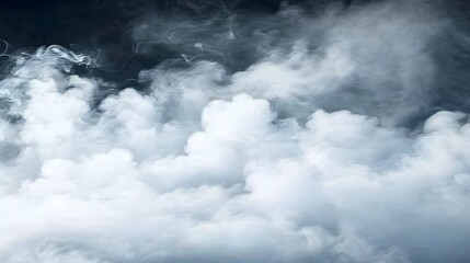 Obraz premium White Smoke billows against a dark background