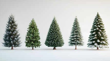 christmas tree with snow