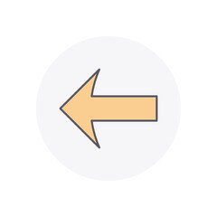 Arrow Left vector icon stock illustration