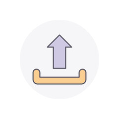 Out  vector icon stock illustration