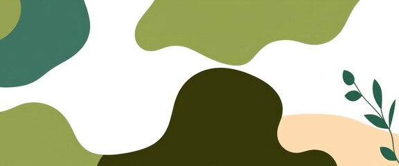  Abstract eco-inspired background with flowing shapes in warm tones. 