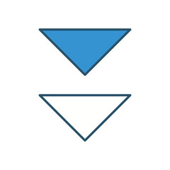 Down Ward vector icon stock illustration