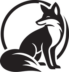 fury fox silhouette - vector image of fury fox- fiery fox 