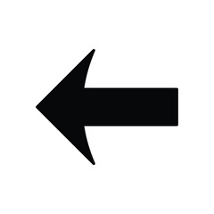 Arrow Left vector icon stock illustration
