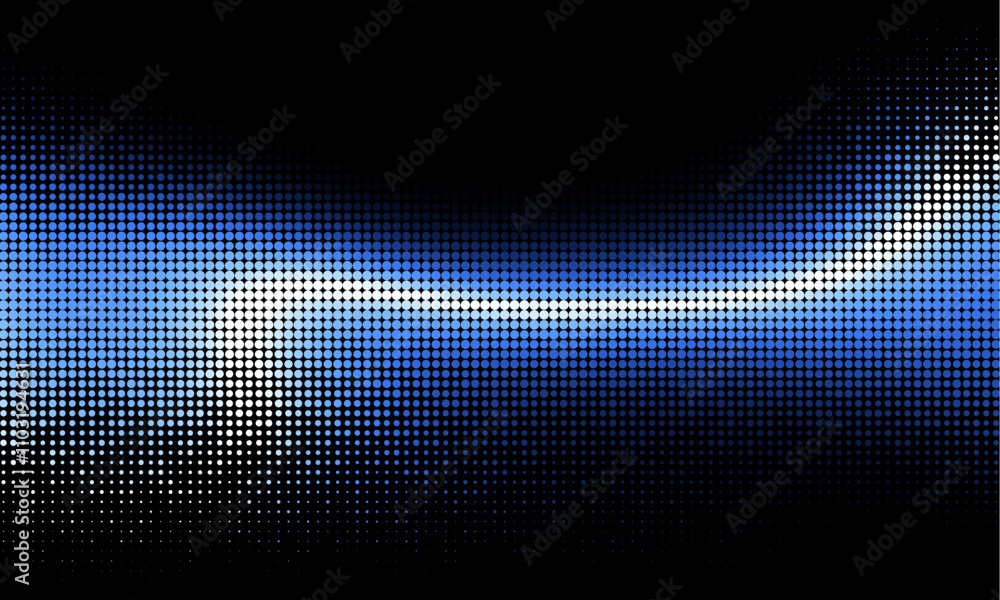 Poster the abstract halftone background consists of different dots.